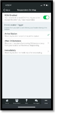 responders on the map app permissions
