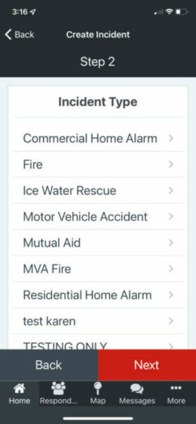 fireq app incident types