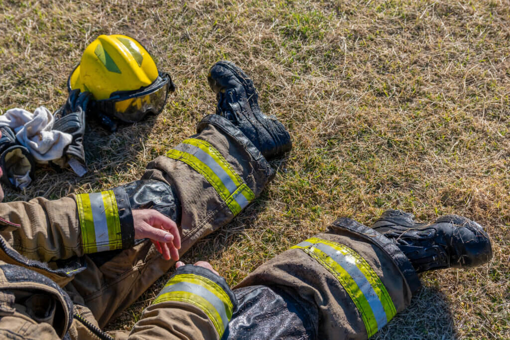 tired firefighter